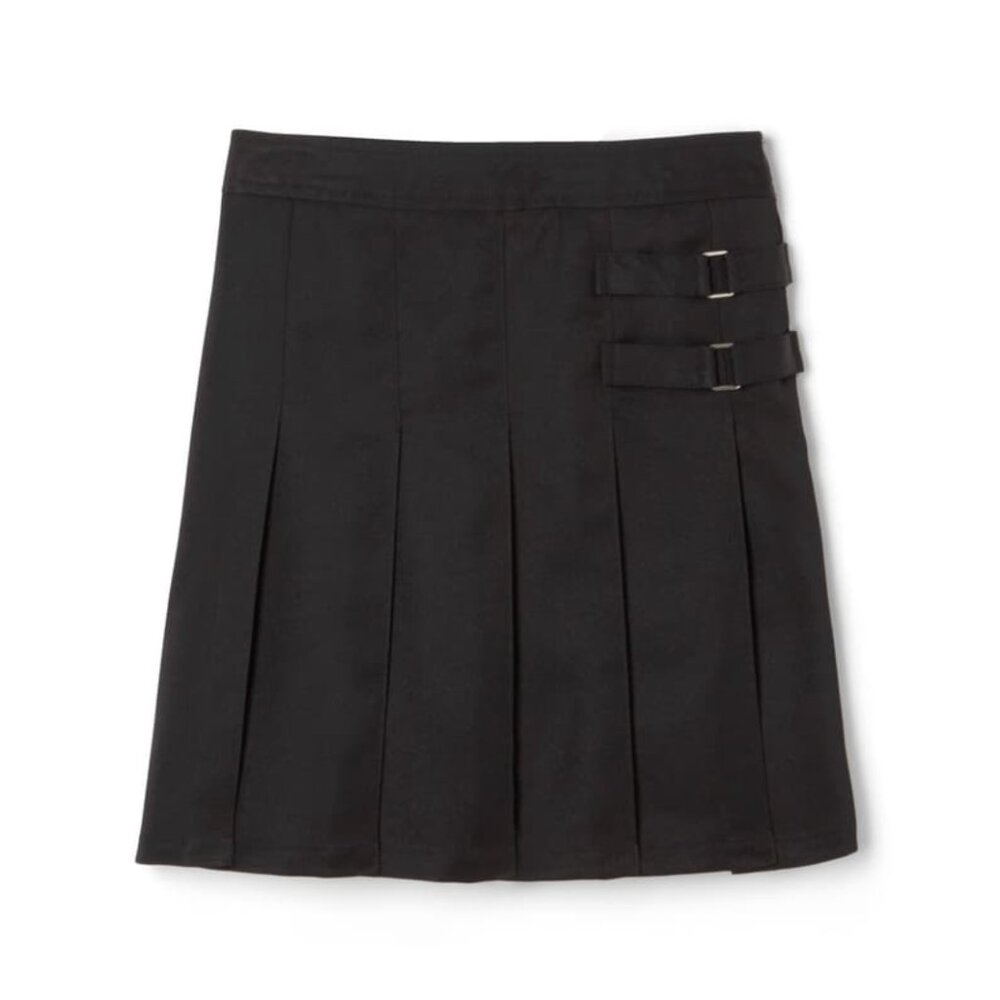 NWT French Toast Black Pleated Two-Tab Scooter Skirt School‎ Uniform Size 12
